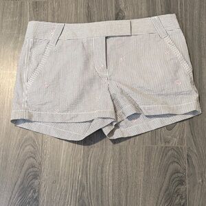 J. Crew Factory Women's Striped Gray Shorts. Size 10